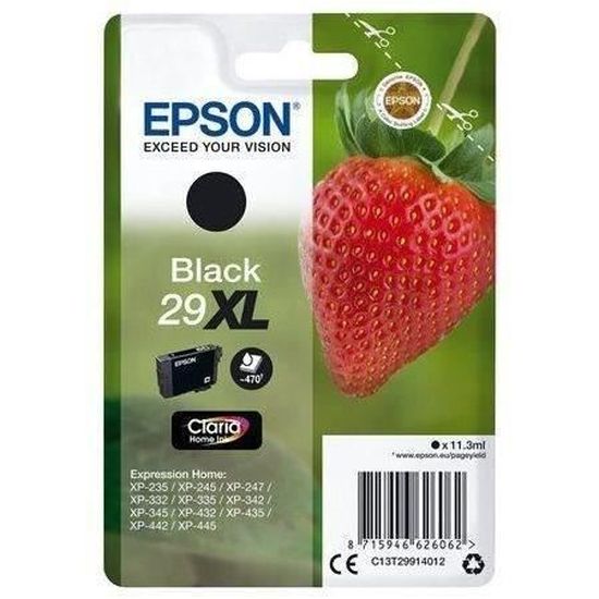 EPSON Cartouche d'encre T2991 XL Noir - Fraise (C13T29914012)