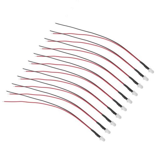 200 Diodes LED 5mm - Multicolores (Blanc, Rouge, Vert, Bleu, Jaune) - Basse Tension - Pour Déco Et Électronique