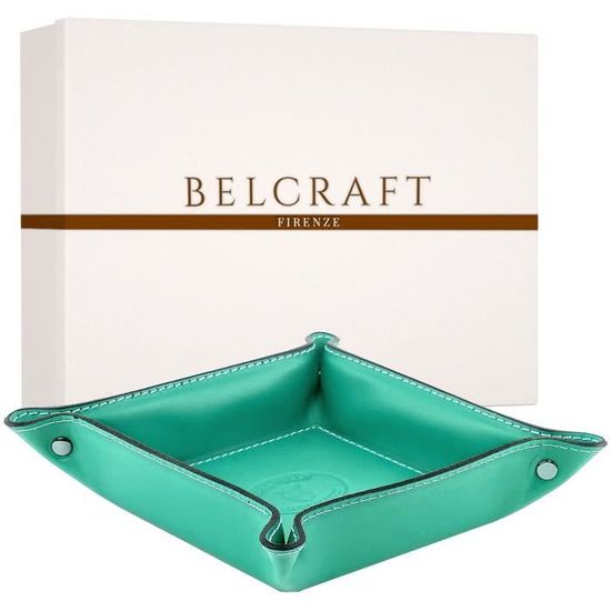 Plateau Orvieto En Cuir Artisanal Italien - Vide Poches Élégant 28x19cm | Rangement Bureau & Maison | Cadeau Haut De Gamme