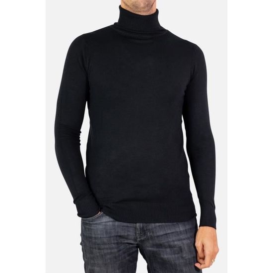 Pull Col Roulé Homme PrinStory - 95% Coton, 5% élasthanne, Manches Longues, Style Basique Intemporel