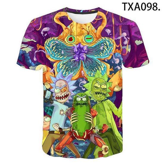 T-shirt Unisexe Coton Anime Cosplay - Manches Courtes Noir