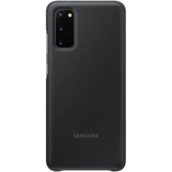 Samsung Clear View cover S20 Noir