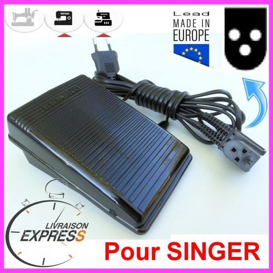 Pédale Rhéostat de Machine à Coudre & Surjeteuse 3 Trous (3T) en forme