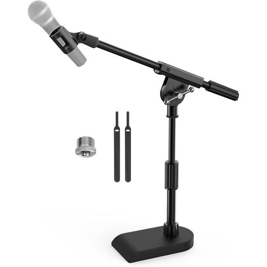 Support Micro De Bureau POLESTO Avec Clip Orientable 180° - Réglable Hauteur Pour Blue Yeti