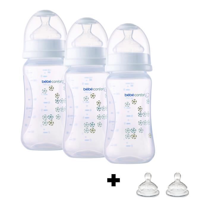 Bebe Confort Lot De 3 Biberons Maternity 270ml Blanc 2 Tetines Maternity T 1 Offertes Cdiscount Puericulture Eveil Bebe