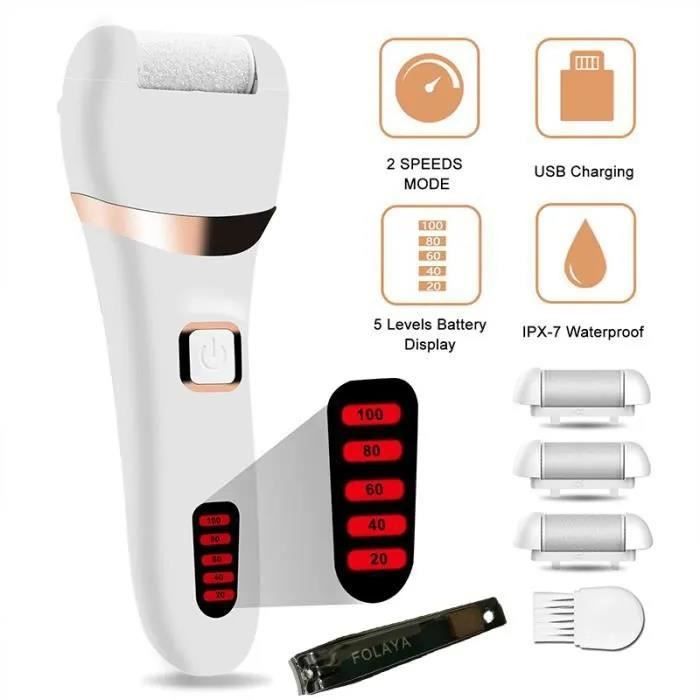Rape pieds electrique,Rape à pieds électrique anti-callosité appareil étanche et professionnel de pédicure