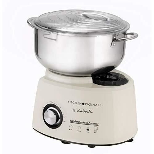 Team Kalorik Robot de Cuisine, 3 Récipients Inclus (Bol 5.8 L + Blender 1.5 L + Broyeur 0.4 L), 1200 W, Blanc, TKG HA 1007 KTO