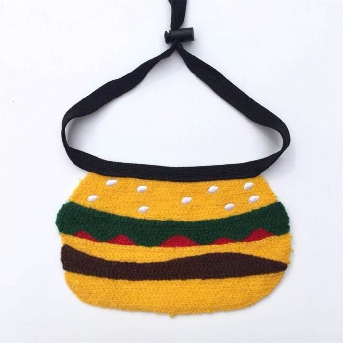 Collier bandana,Bavoir imperméable pour chien chat de dessin animé Écharpe collier ajustable, mignon, pour animal - Type Burger-S