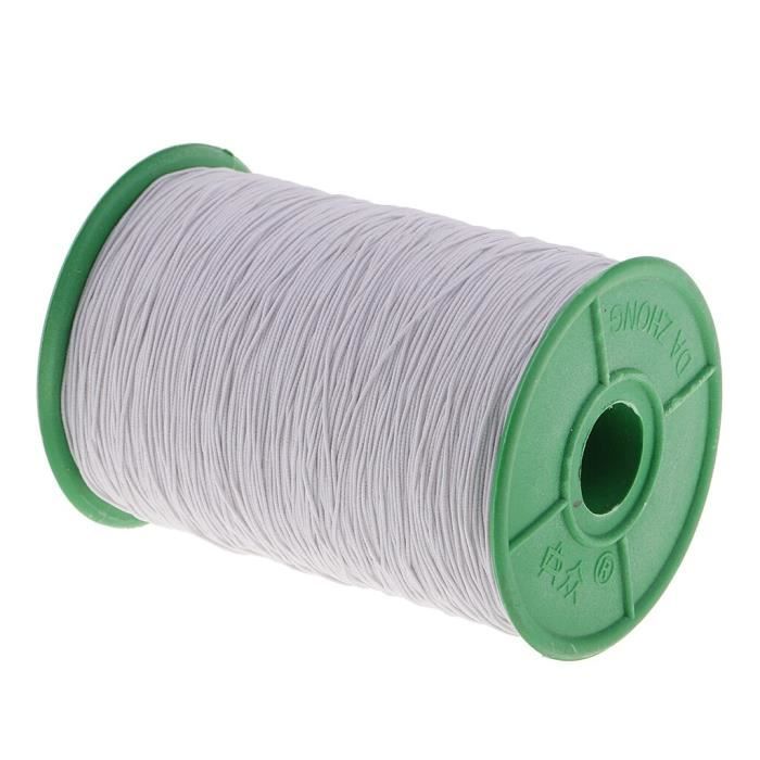 500 mètres-rouleau 0.5mm cordon élastique en Polyester extensible pour la fabrication de bijoux Bracelet perles en - Type White