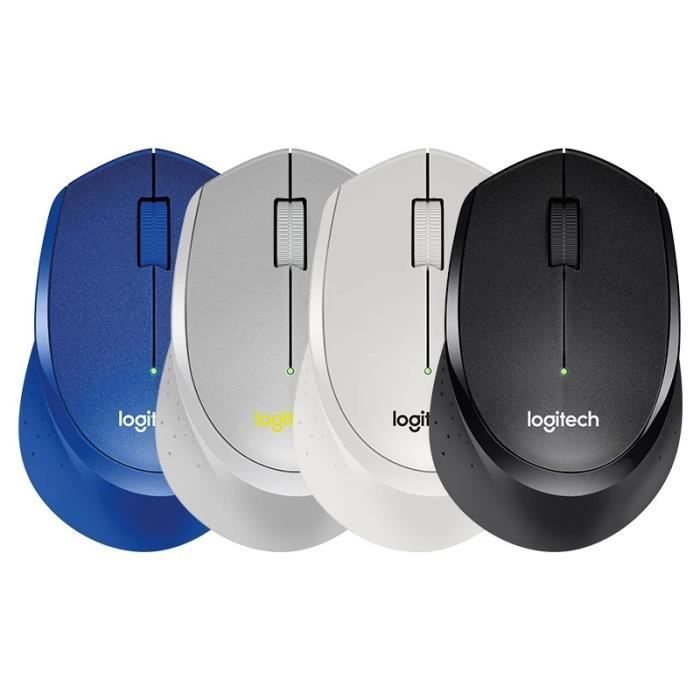 souris Logitech souris optique sans fil M330 Souris silencieuse optique USB 2.4DPHz 1000DPI bureau Bleu