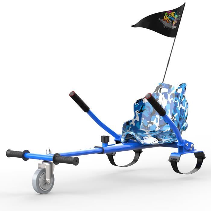 Hoverkart Citysports kit kart pour Hoverboard Gyropode - avec drapeau - Army- Bleu