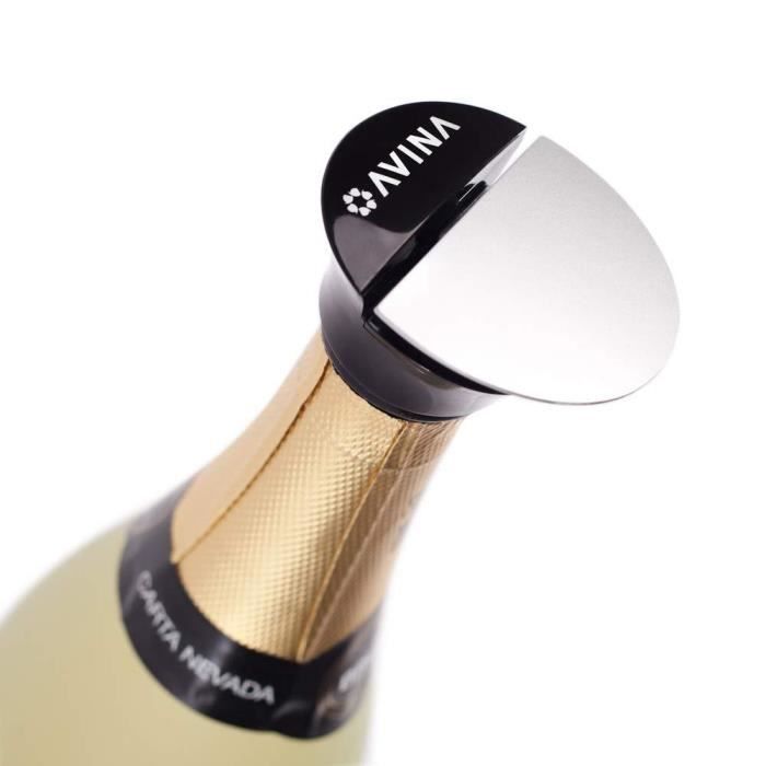 Avina Bouchon de champagne Prosecco, permet de conserver les bulles des vins gazéifiés, pas de fuite, pas d'éclaboussures, pas de