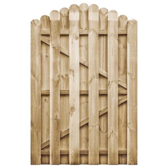 Excellent Qualité :) Portail de jardin Classique - Portillon de Clôture Bois de pin imprégné 100x150 cm &38042&