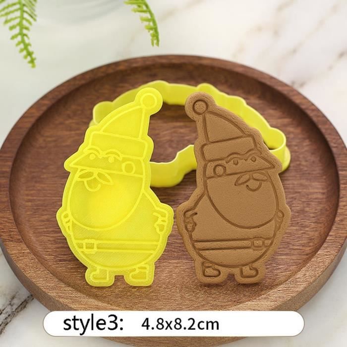 Moule à gateaux,Emporte pièce de noël découpeurs Fondant gâteau moule Biscuit Sugarcraft gâteau décoration outils - Type 3 #A