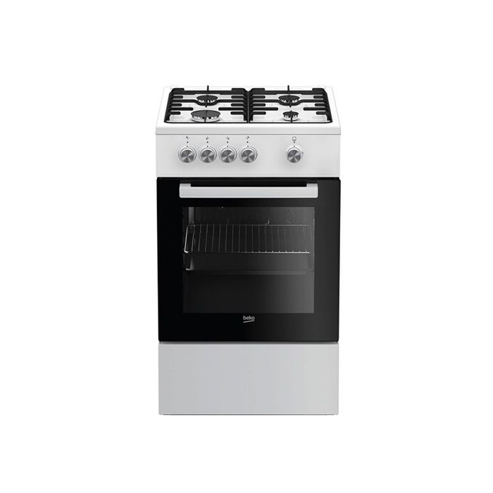 Beko FSG52000DWC Cuisinière pose libre largeur : 50 cm profondeur : 60 cm hauteur : 85 cm avec système auto-nettoyant blanc
