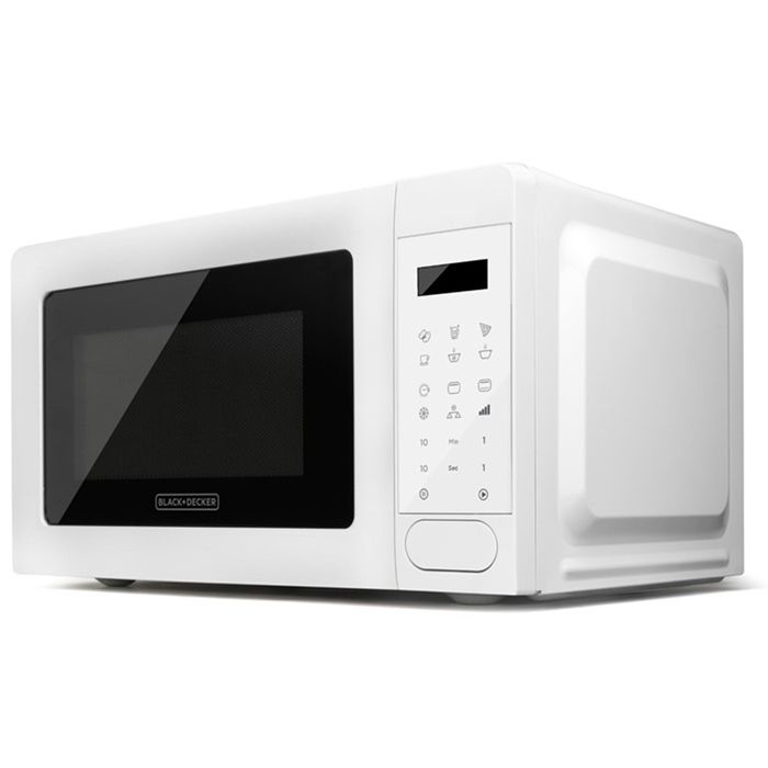 Micro-onde BLACK+DECKER BXMZ701E 700W, 20L, 10 niveaux + fonction grill, fonction décongélation, ,minuterie 99 min, auto-menu