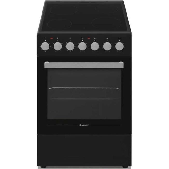 CANDY CCVM513NB/E - Cuisinière vitrocéramique - 4 foyers - Four électrique - Multifonctions - 47L - A - Noir