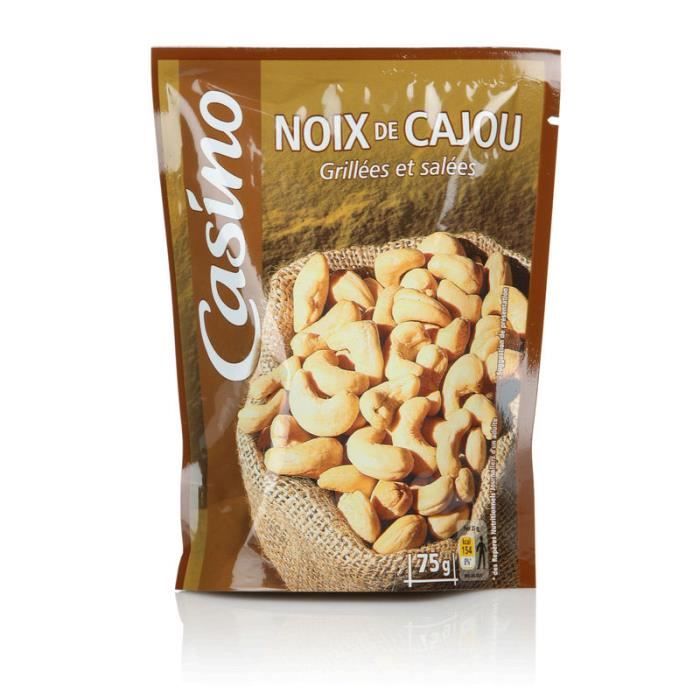 Noix de cajou grillées et salées - 75 g