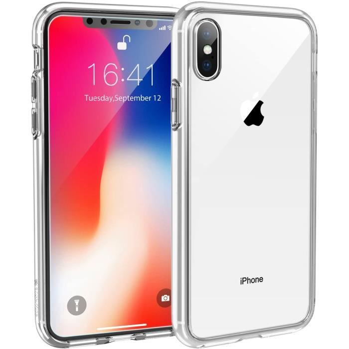Coque Compatible avec iPhone X et iPhone XS, Ultra Transparente Silicone en Gel TPU Souple Coque de Protection Anti Choc