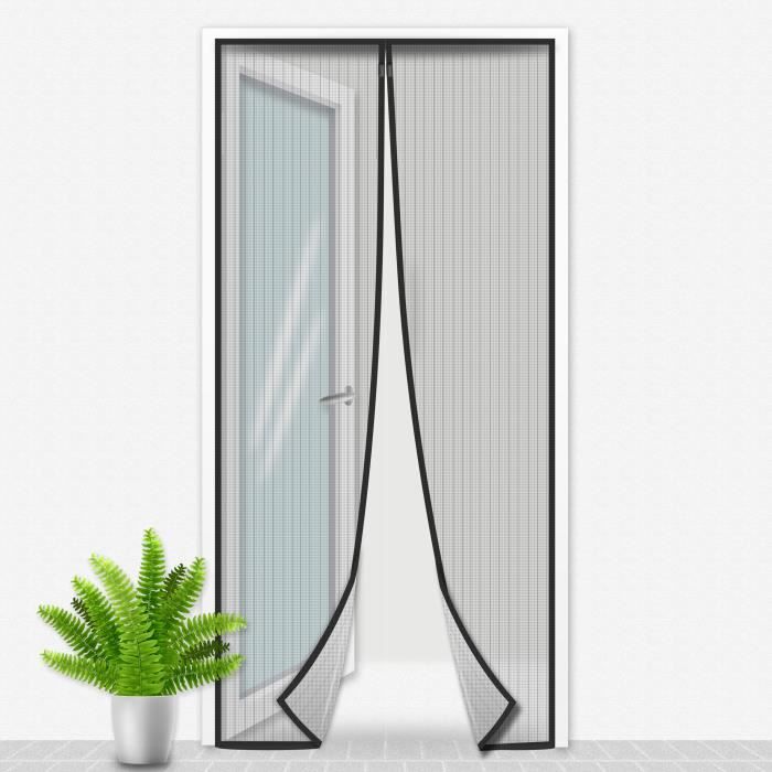 Porte Moustiquaire 100x215 cm Noir