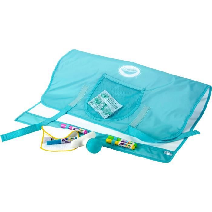 CRAYOLA - Tapis De Dessins Colour Pop - 60 x 90 cm - 4 feutres - 1 Chiffon - 1 Effaceur