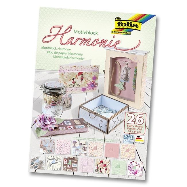 Bloc de papier HARMONIE 26 feuilles de 24 x 34 cm