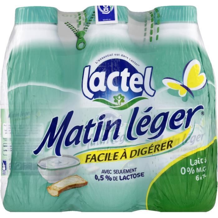 Lactel matin léger lait écrémé 6x1L