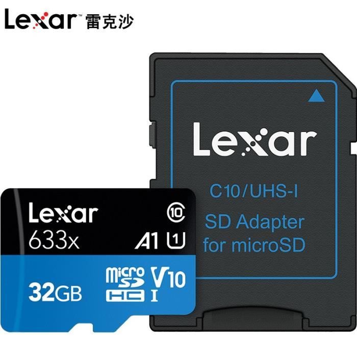 Lexar Micro SD Carte Mémoire TF 32 Go Haute Vitesse Jusqu'à 95 M/s Class10