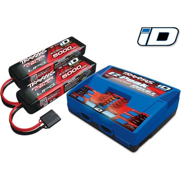 PACK CHARGEUR 2972G + 2 x LIPO 3S 5000MAH 2872X PRISE TRAXXAS - TRAXXAS