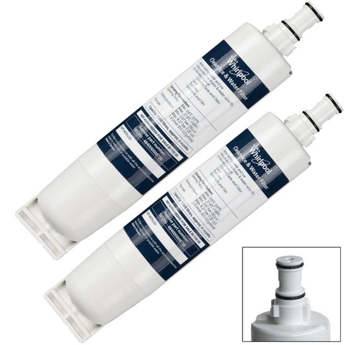 Lot de 2 cartouches filtres a eau SBS002 pour Refrigerateur WHIRLPOOL
