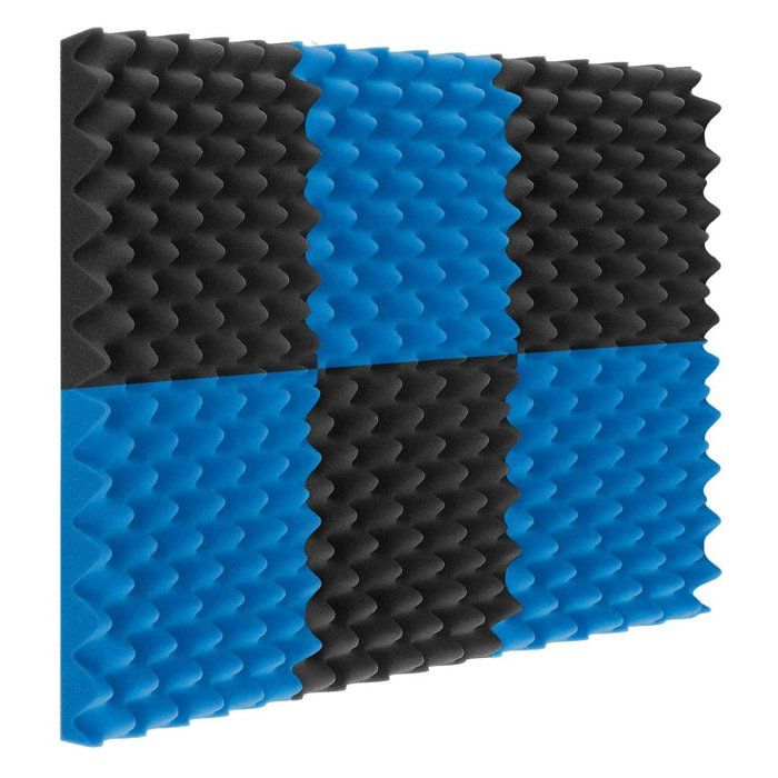12 Panneaux Mousse Acoustique 30×30×2.5 Cm – Traitement Sonore 3D Studio Maison Bureau – Absorption Bruit Écologique