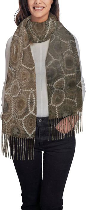 Écharpe Soie Imprimée Van Gogh Fleur D'amandier - Châle Hijab 180x90 Cm Fait Main