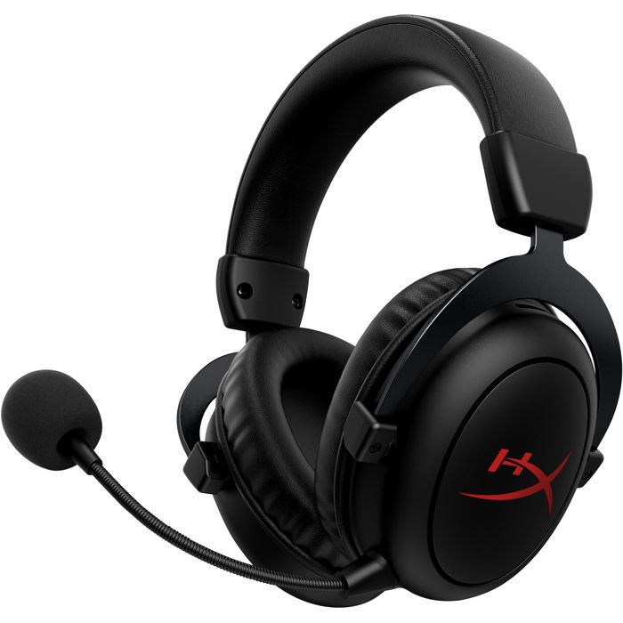Casque sans fil - HyperX - Cloud II Core - 80 heures autonomie - Audio spatial DTS - Confort mousse mémoire