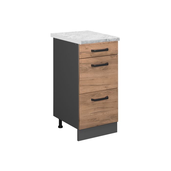 Meuble cuisine R-Line 40cm PT Marbre Chêne de force doré/Anthracite Vicco 46090
