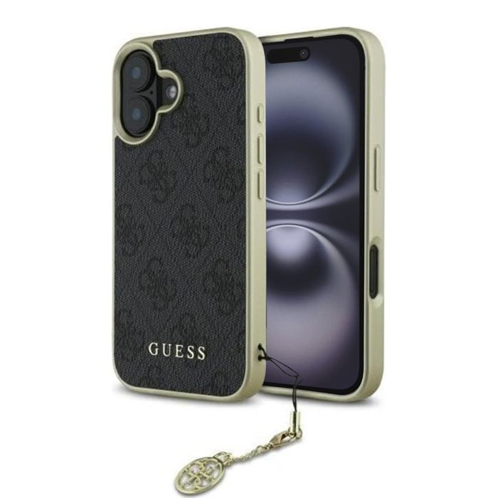 Coque pour iPhone 16 Plus Guess Hardcase 4G Charms Collection GUHCP16MGF4GBR - vue 7