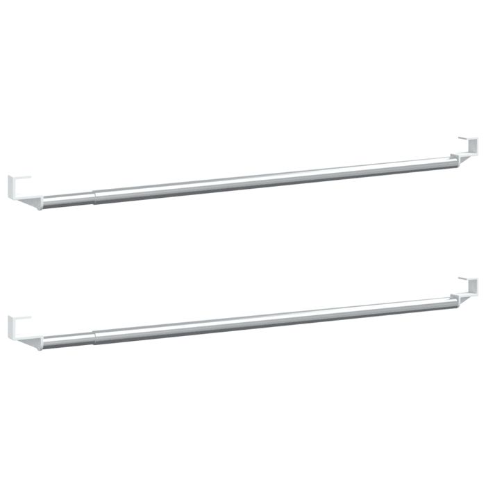 Tringle à rideau aluminium vidaXL (x2)