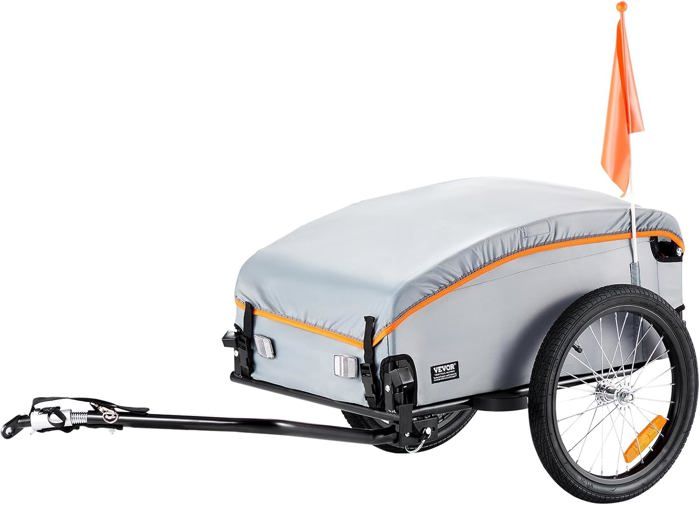 VEVOR Remorque De Vélo, Capacité De Charge De 72,5 Kg, Chariot De Vélo