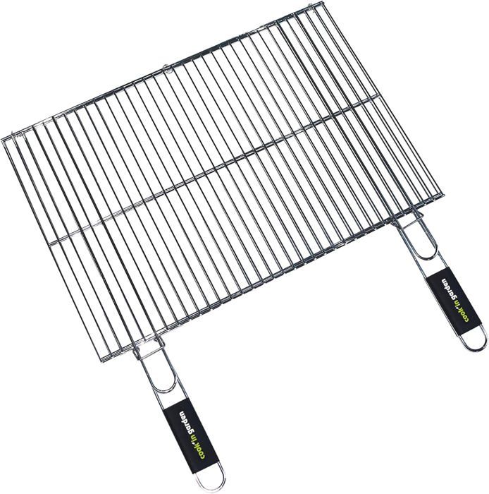 Grille De Barbecue Recoupable Cook'in Garden - Acier Chromé - 100x40 Cm (réduisible à 61x40 Cm) - Universelle