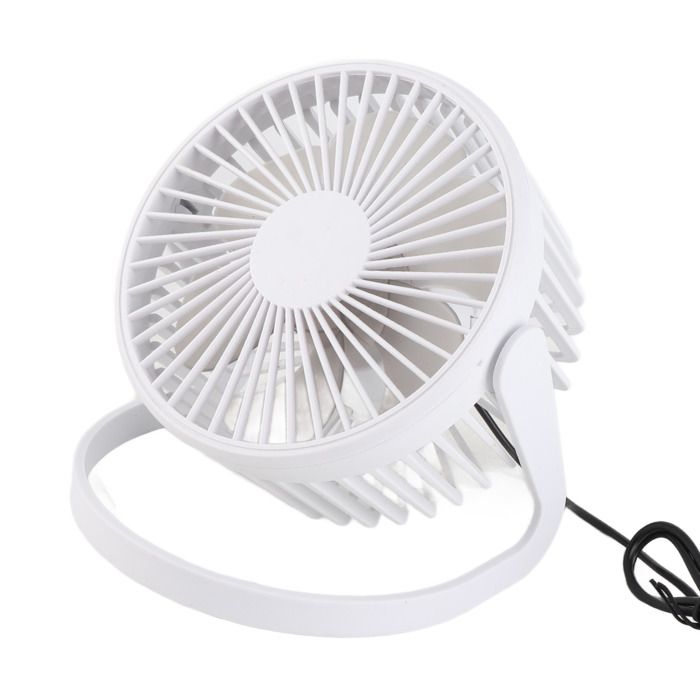 SALUTUYA Ventilateur de bureau USB Mini ventilateur de bureau rotation à 360 degrés moteur sans balais bureau dappel Bleu Blanc - Salutuya
