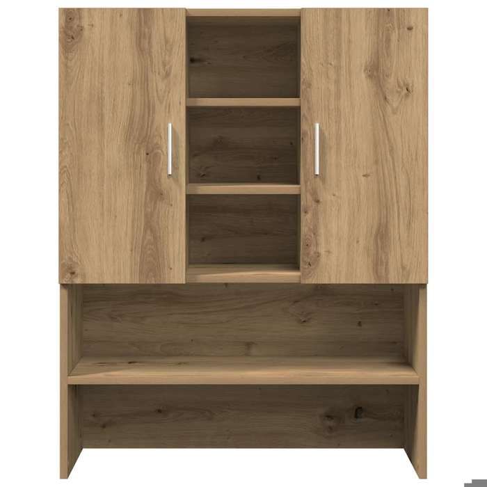 (ON SALE)Meuble haut de salle de bainMeuble WC pour machine à laver chêne artisanal 705x255x90 cm 25729
