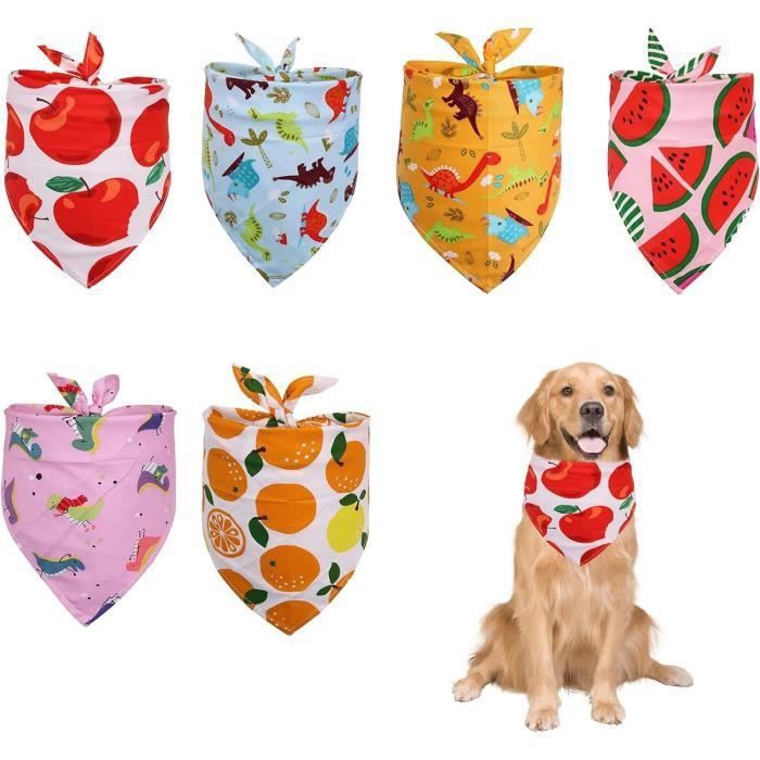 Carnavalife Lot De 6 Bandanas Imprimés - 55x55 Cm - Multifonctions Pour Hommes, Femmes, Enfants, Chiens