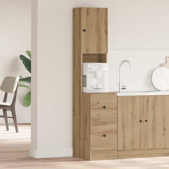 Meuble cuisinecharge 65 kgDesign ModerneMeuble de cuisine avec tiroir chêne artisanal - bois dingénierie 882057