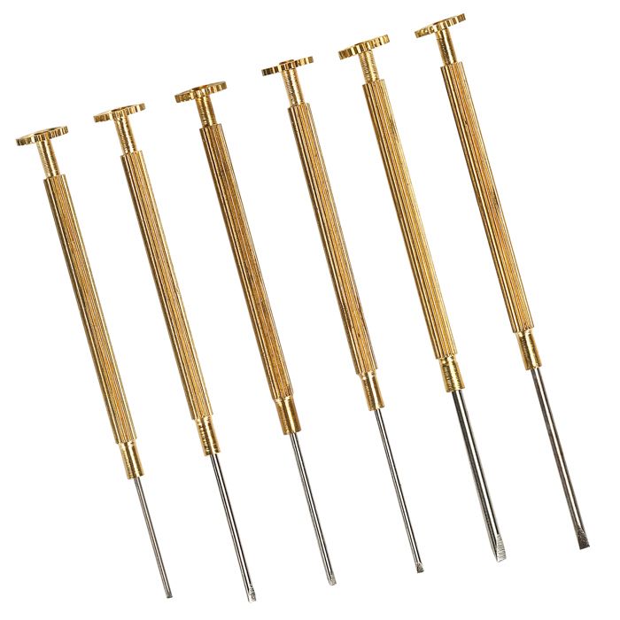 OMABETA Kit de tournevis de montre 6pcs Jeu de Tournevis de Montre à Fente Tournevis de Réparation dOrdinateur de bijoux montre