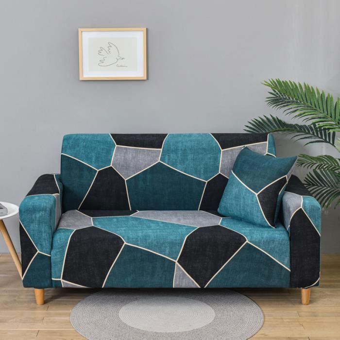 Housse de Canapé Extensible 3 Place Couverture Canapé avec Accoudoirs Moderne Couvre Canapé Elastique Universelle 190-230cm Label