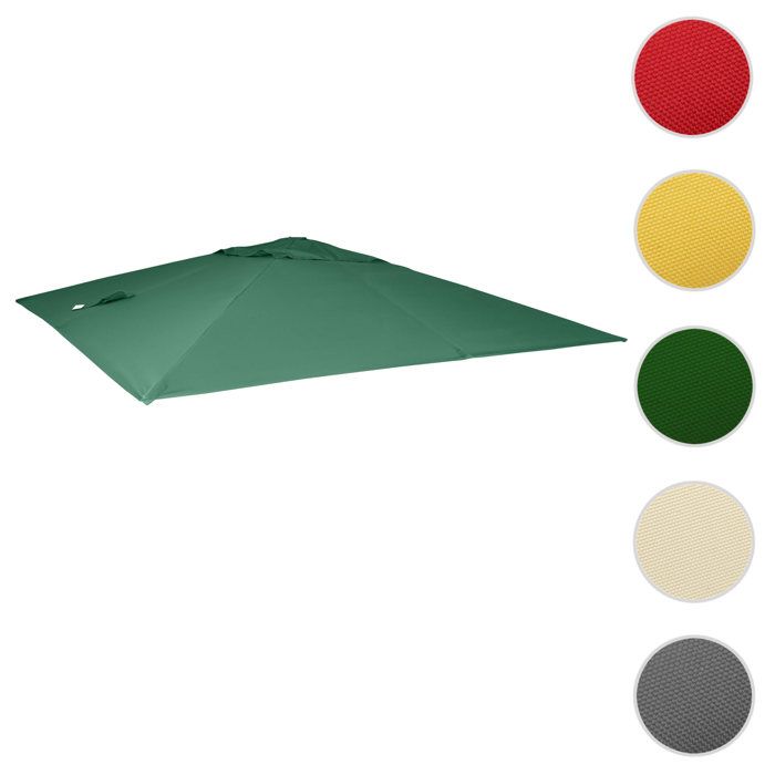 Toile de rechange pour parasol déporté de luxe HWC 3x3m ~ vert foncé