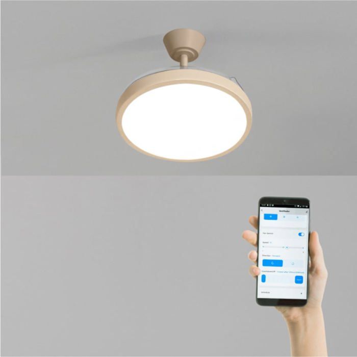 Ventilateur de plafond - Create - WIND CLEAR STUDIO - Silencieux - Pales rétractables - LED