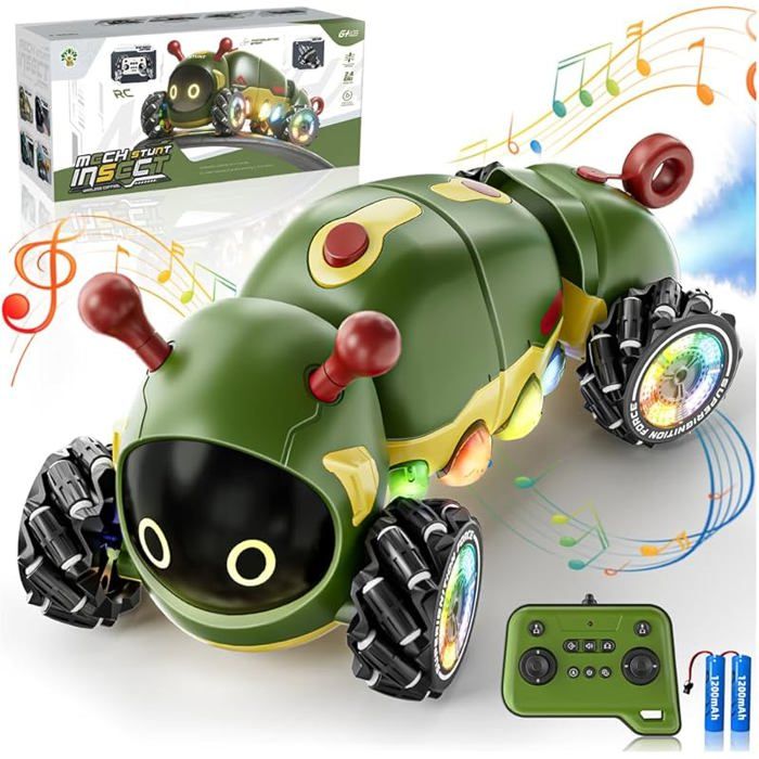 Lehoo Castle Camion Pompier Télécommandé Enfant - Voiture Avec Lumières, Musique Et Figurine, Jouet 2-3 Ans