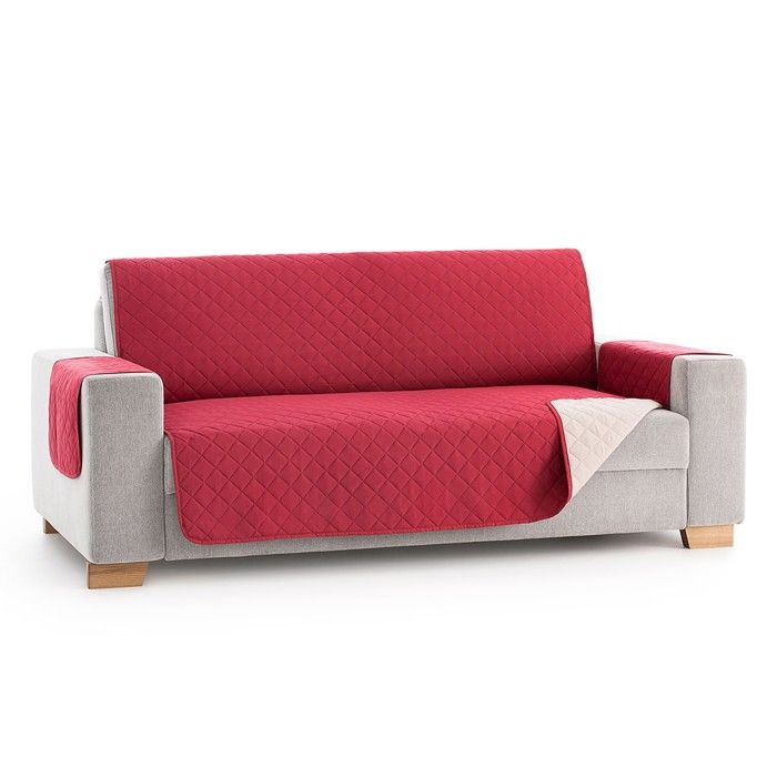 Housse de Canapé Matelassée Rouge 160 cm