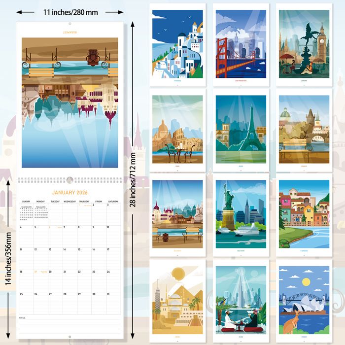 Calendrier Mural 2026-2027 - Calendrier Mensuel Sur 18 Mois