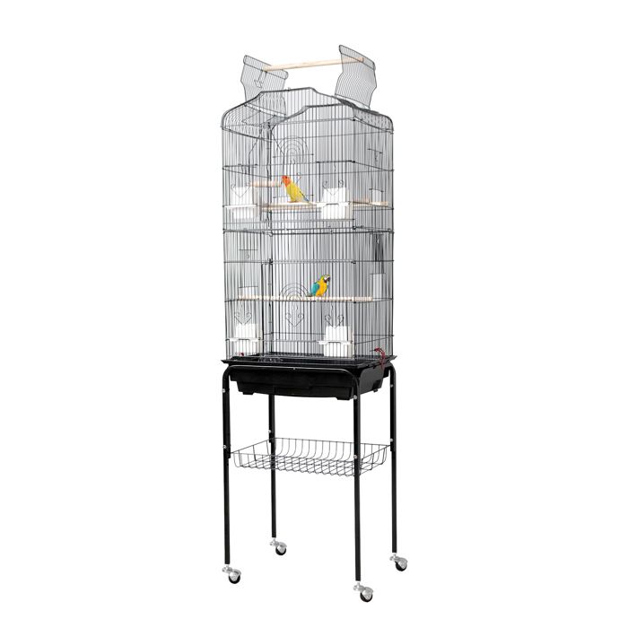 Grande cage à oiseaux pour perroquets-Cage surélevée -46× 35× 104cm-en Métal